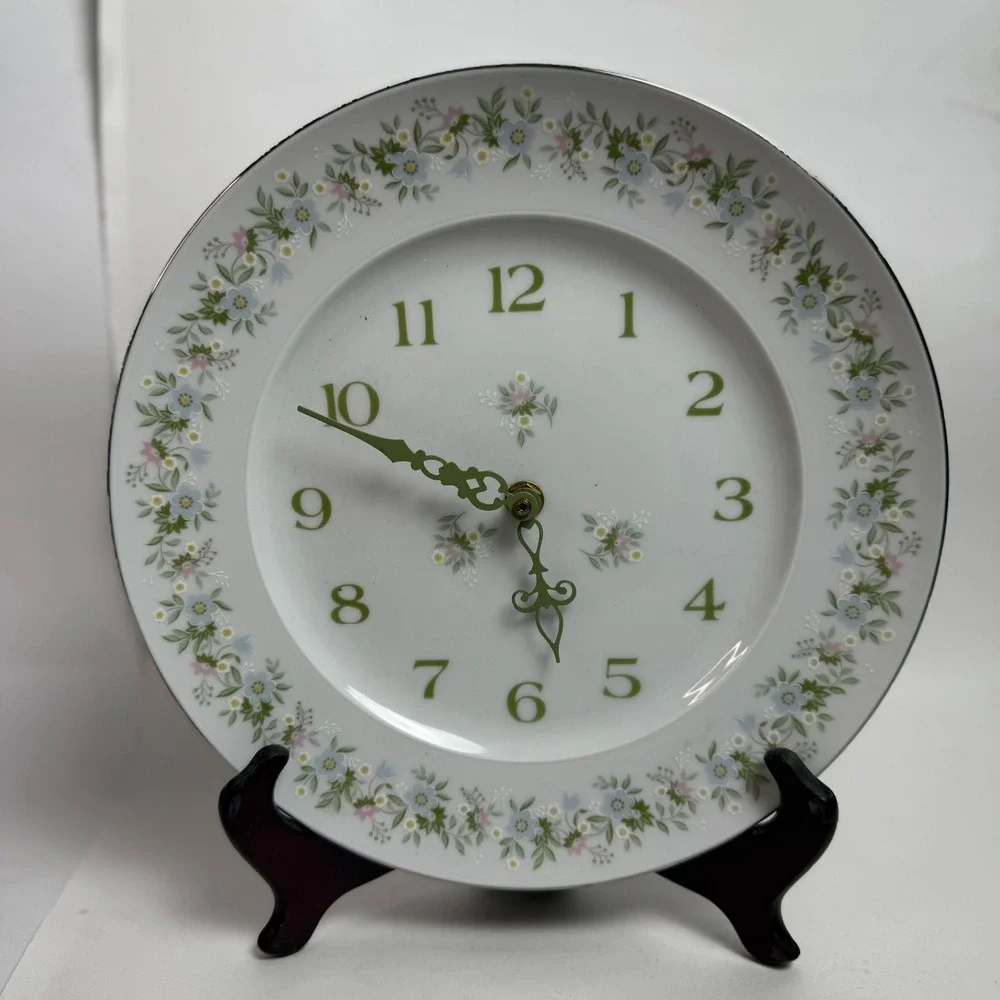 Johann Haviland Bavaria Germany Forever Spring Floral China Wall Clock 10in